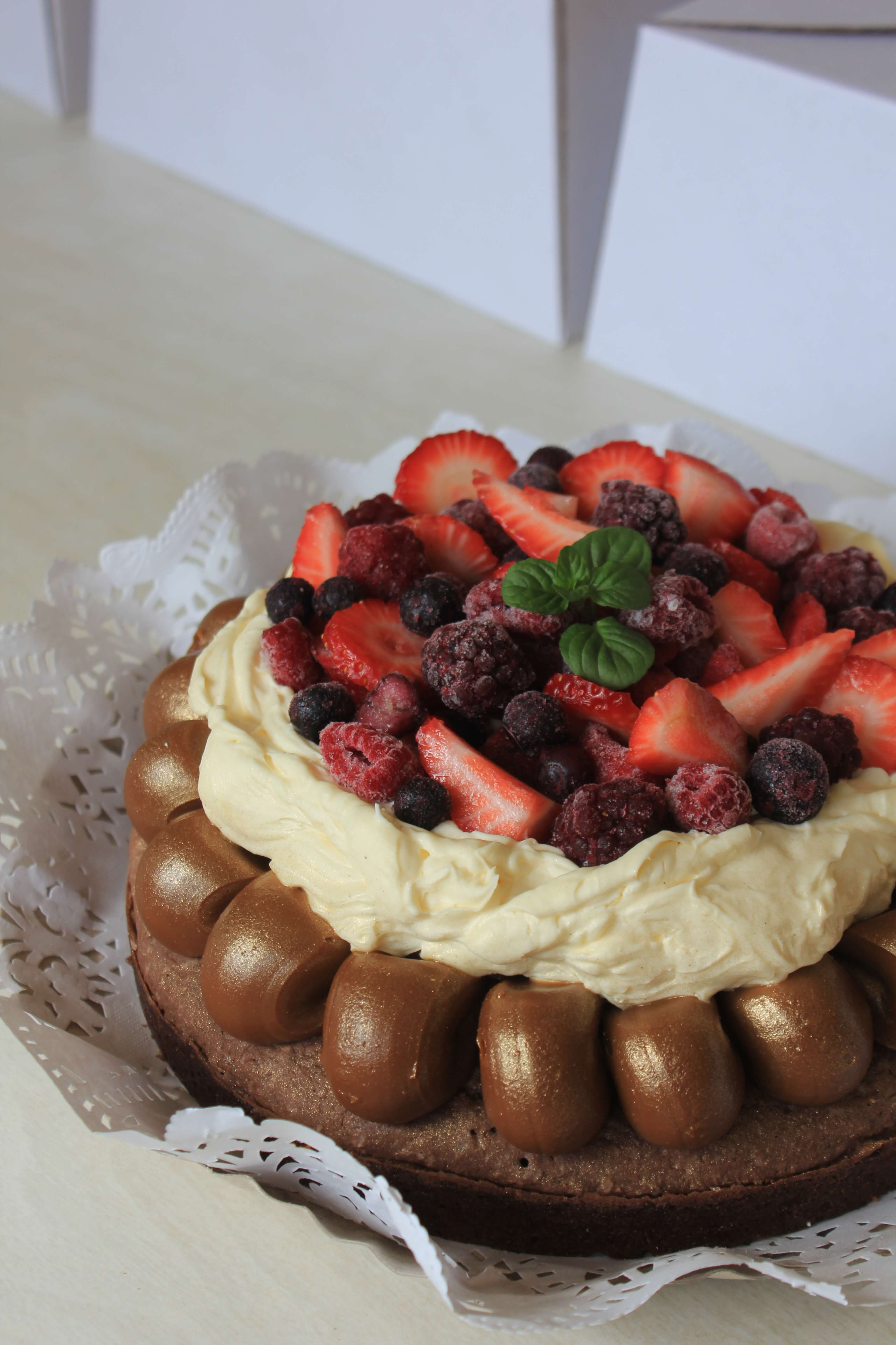 Brownie frutos rojos