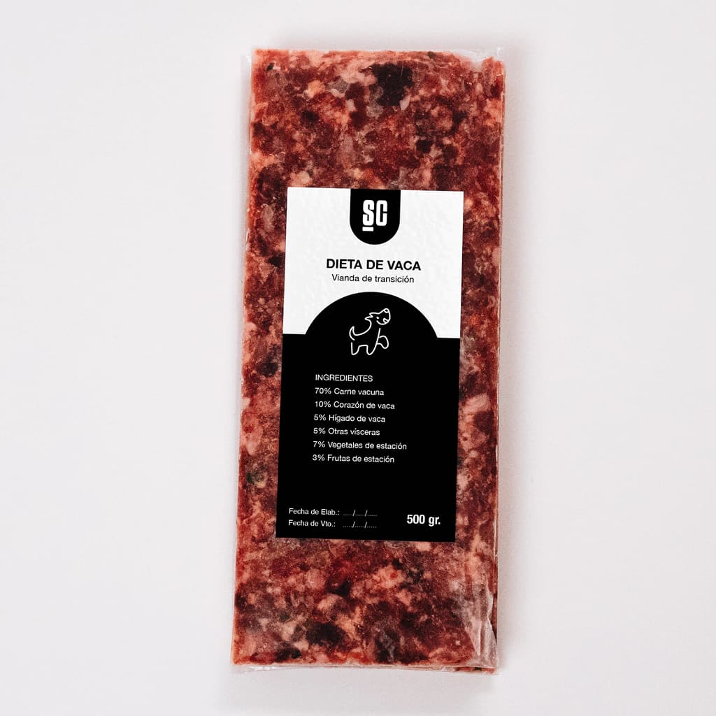 Transición para perros | proteína de vaca | 1 kg.