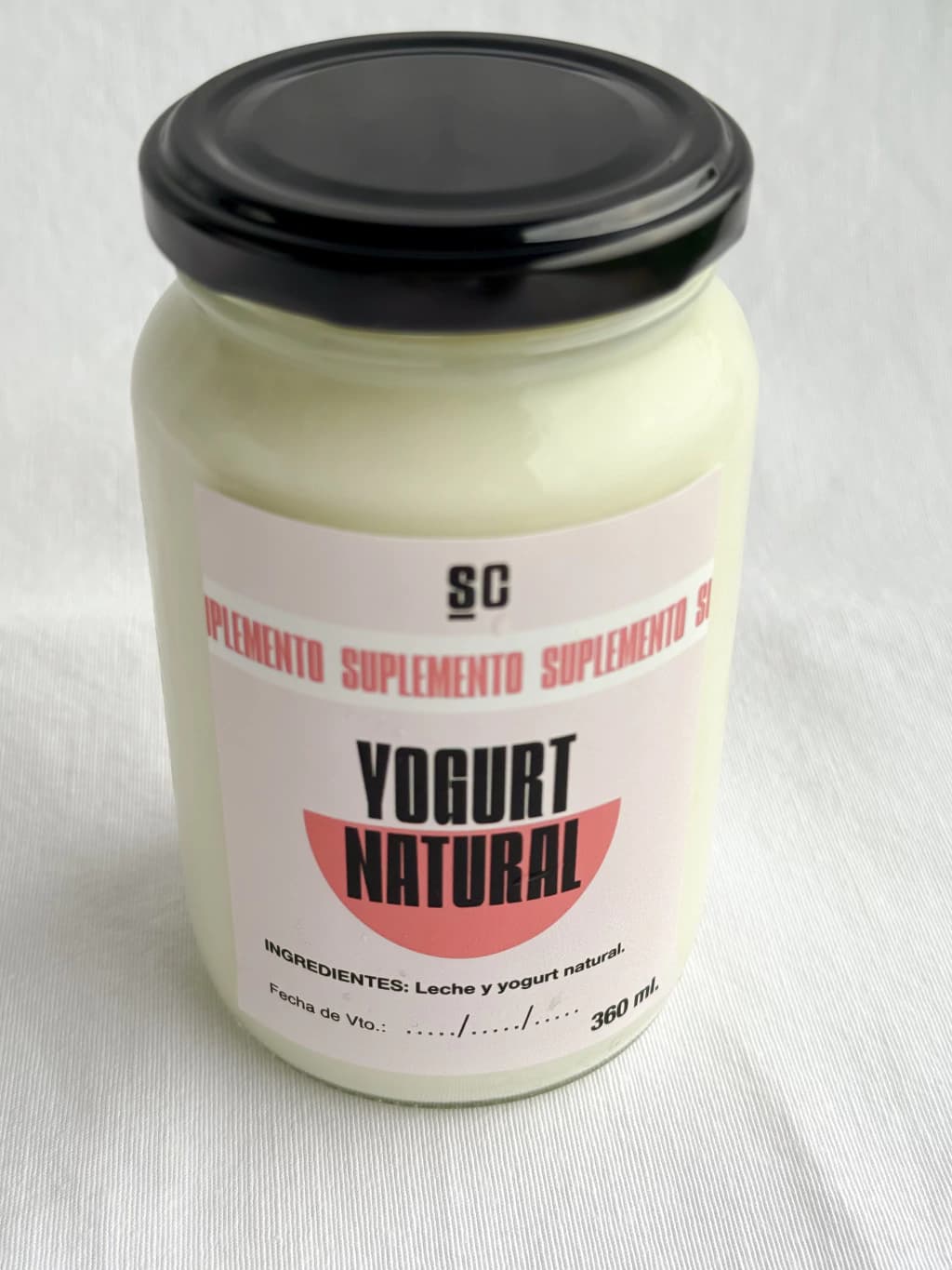 Yogurt natural frasco
